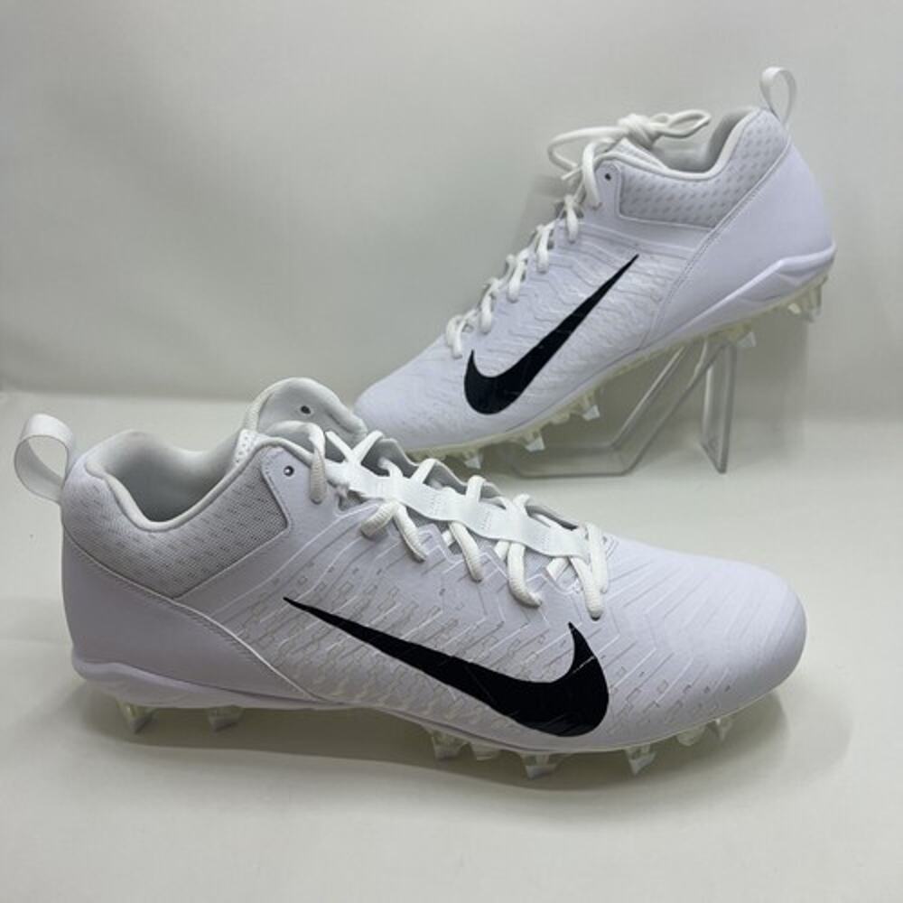 Nike Men’s 11.5 Alpha Menace Pro LOW Football Cleats White/Black CV6477-100 NEW